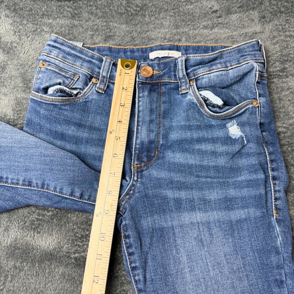 STS Blue Distressed Frayed Hem Ankle Skinny Jeans Denim Womens Size 26 - Picture 10 of 15